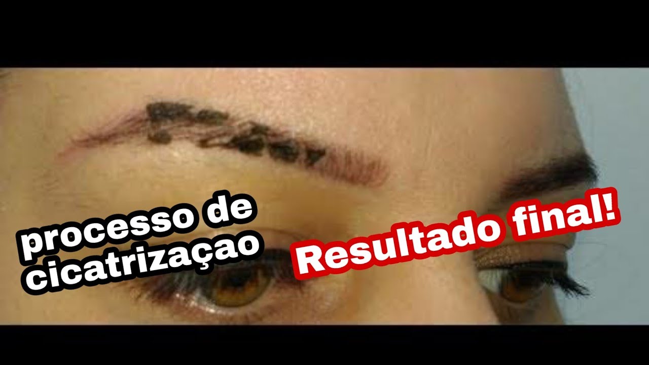 PROCESSO da CICATRIZAÇAO da MICROPIGMENTAÇÃO NA SOBRANCELHA + RESULTADO FINAL!!