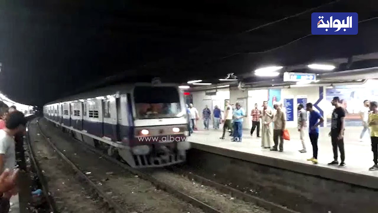 انتظام حركة المترو بخط حلوان بعد توقف الحركة بسبب حريق