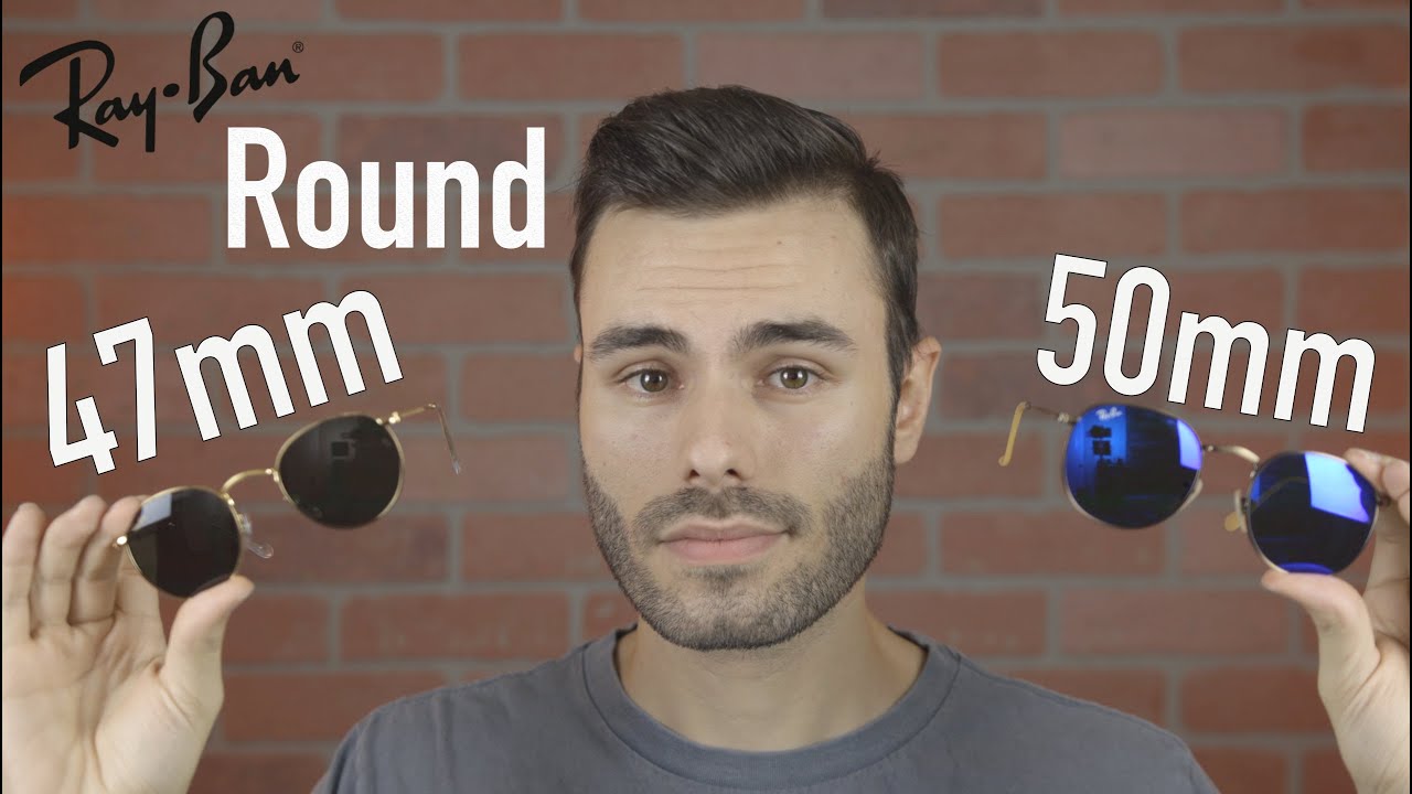 Ni Konfrontere Arrangement Ray-Ban Round Metal 47mm vs 50mm - YouTube