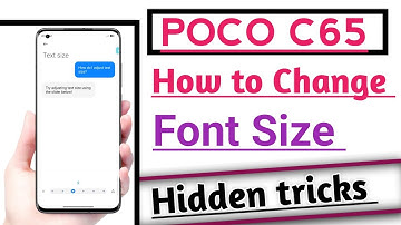 POCO C65 How to Change Font Size | Font Size Kaise Change kare useful trick