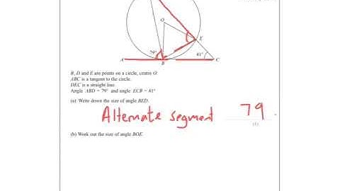 January 2017 IGCSE 4H Q13 Circle Theorems