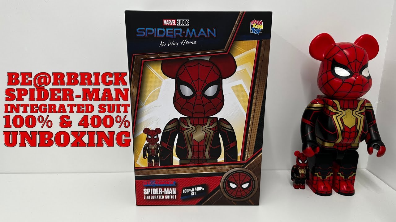 BE@RBRICK SPIDER-MAN INTEGRATED SUIT 100％ & 400％ SET Unboxing