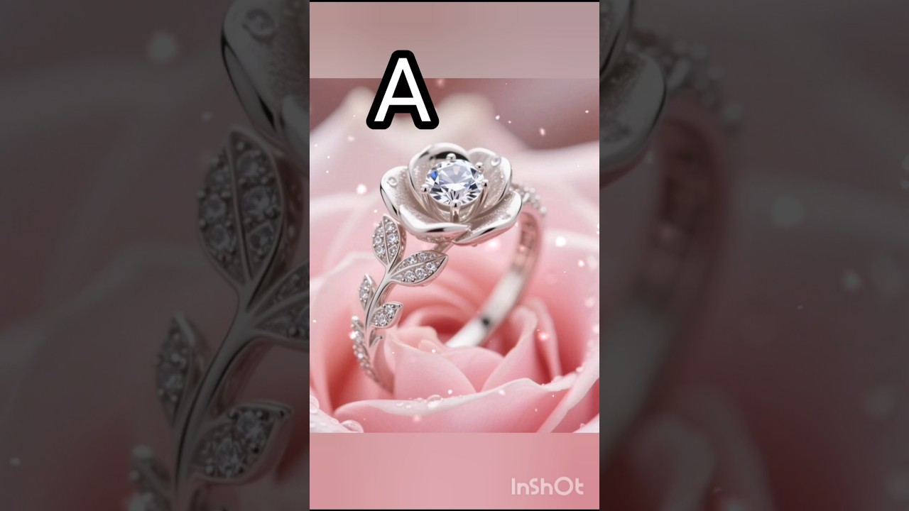 Diamond 💎💍 Ring for women according to your name first letter 