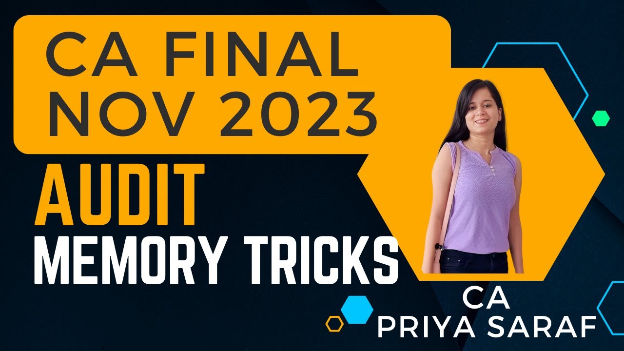 CA Final Audit Revision Nov 2023 | Memory tricks | Audit ch 4 ...