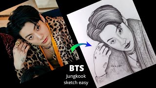 كيفية رسم BTS Jungkook خطوة بخطوة بسهولة - رسم Jungkook | دروس الرسم