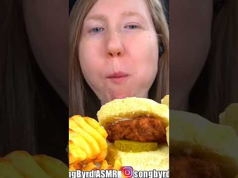 ASMR CHICKEN SLIDERS MUKBANG #shorts