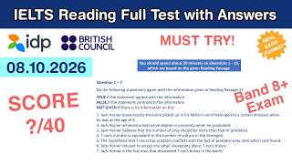 IELTS Academic Reading Practice Test with Answers 08.10.2026 - Test #326