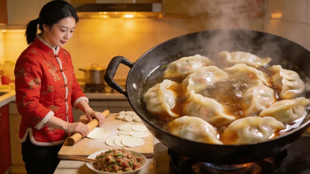 河南媳妇的过年饺子，皮薄馅大超解馋，这才是年夜饭的天花板#河南#河美食#日常#农村美食