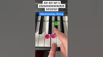 Wednesday Song Piano Tutorial 🤨🤨🤨 #shorts