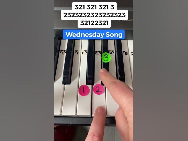 Wednesday Song Piano Tutorial 🤨🤨🤨 #shorts