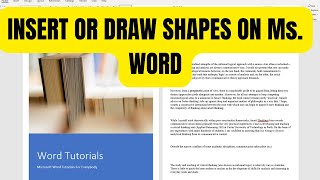 How to Insert Shapes in MS Word - Easy Design & Drawing Guide!