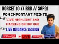 RRB // NORCET 10 // IMPORTANT SESSION