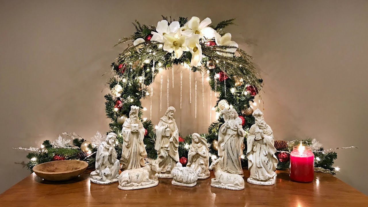 Magnolia Nativity Christmas Display Christmas Decorating Idea How To