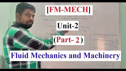 FLUID MECHANICS|Unit-2 |Part-2|FLOW THROUGH CIRCULAR CONDUITS