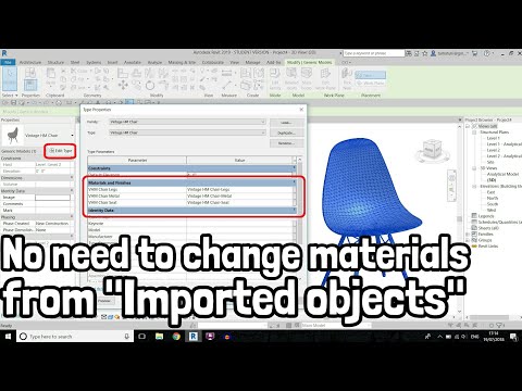 Revit Architecture | Add Material Parameter to a SketchUp Family in Revit
