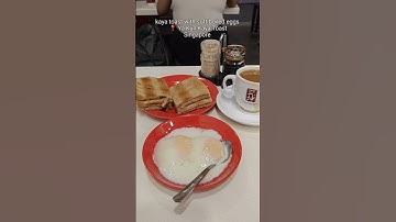 kaya toast with soft boiled eggs 🍞🥚 from Ya Kun Kaya Toast, Singapore #singaporefood