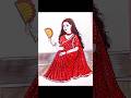 Drawing a Bengali Girl in a Beautiful Saree 🎨