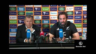 ALL BLACKS:  Ian Foster & Sam Whitelock after their controversial Bledisloe Cup win over Australia