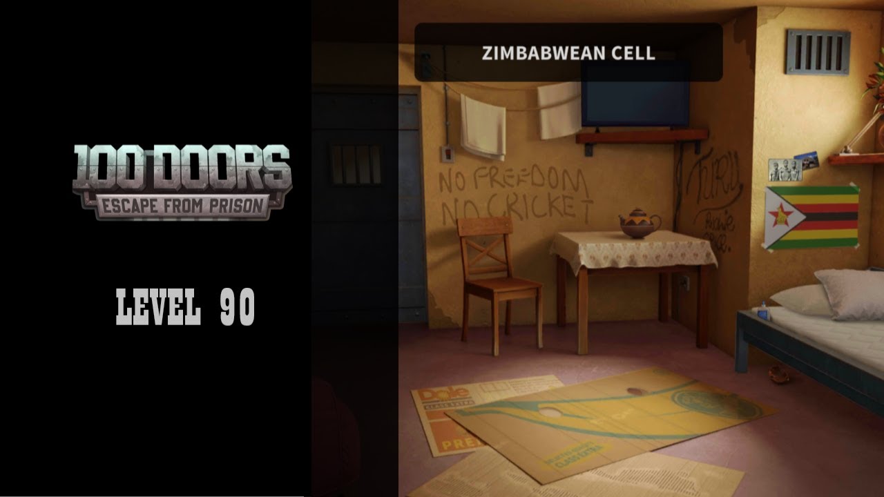 100 doors, Escape from prison, level 90, Zimbabwean cell YouTube