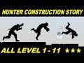 Vector full  hunter mode construction yard story all level 1  11 all 3 stars