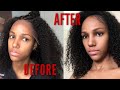 THE MOST NATURAL LACE WIG INSTALL (Her Given Hair Curly wig)