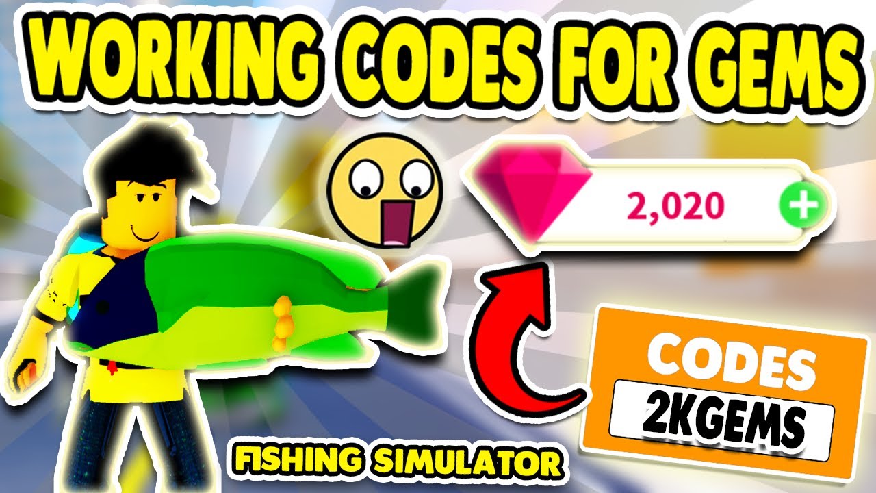 Working All Roblox Fishing Simulator Codes 2021 February For 2000 Gems Youtube - roblox fishing simulator codes for gems