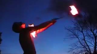 Single and Doulbe Staff Fire Spinning