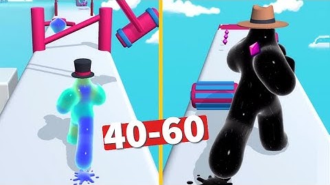 Blob Runner 3D Gameplay Walkthrough Level 40-50-60 iOS Android Noob vs Hack Skin Unlocked Jelly