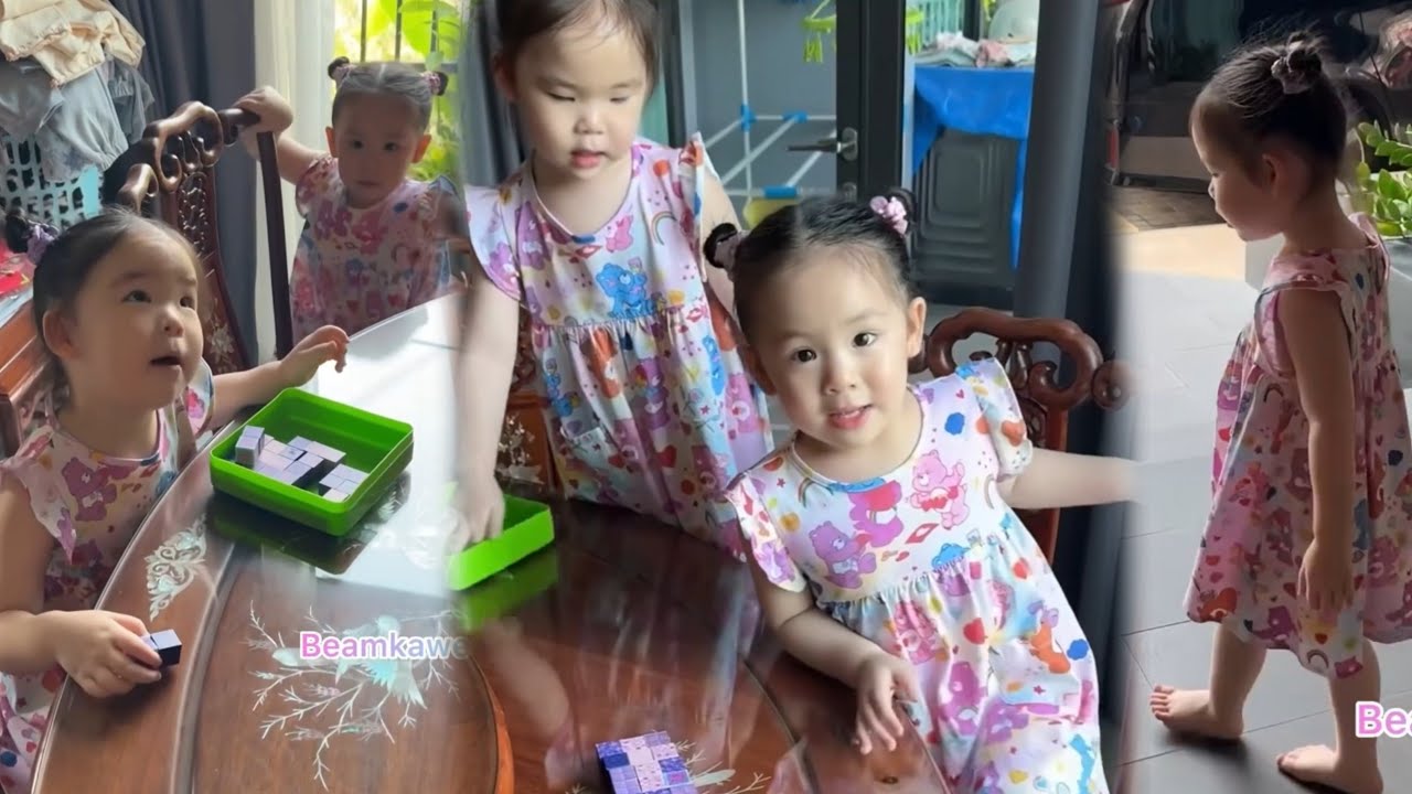 อัญญาถามใครมาคะพ่อพ่อวิ่งไปดู พี่ญาบอกไปสวัสดีค่ะลุงคำจุนดีกว่า รู้ความมากเลย