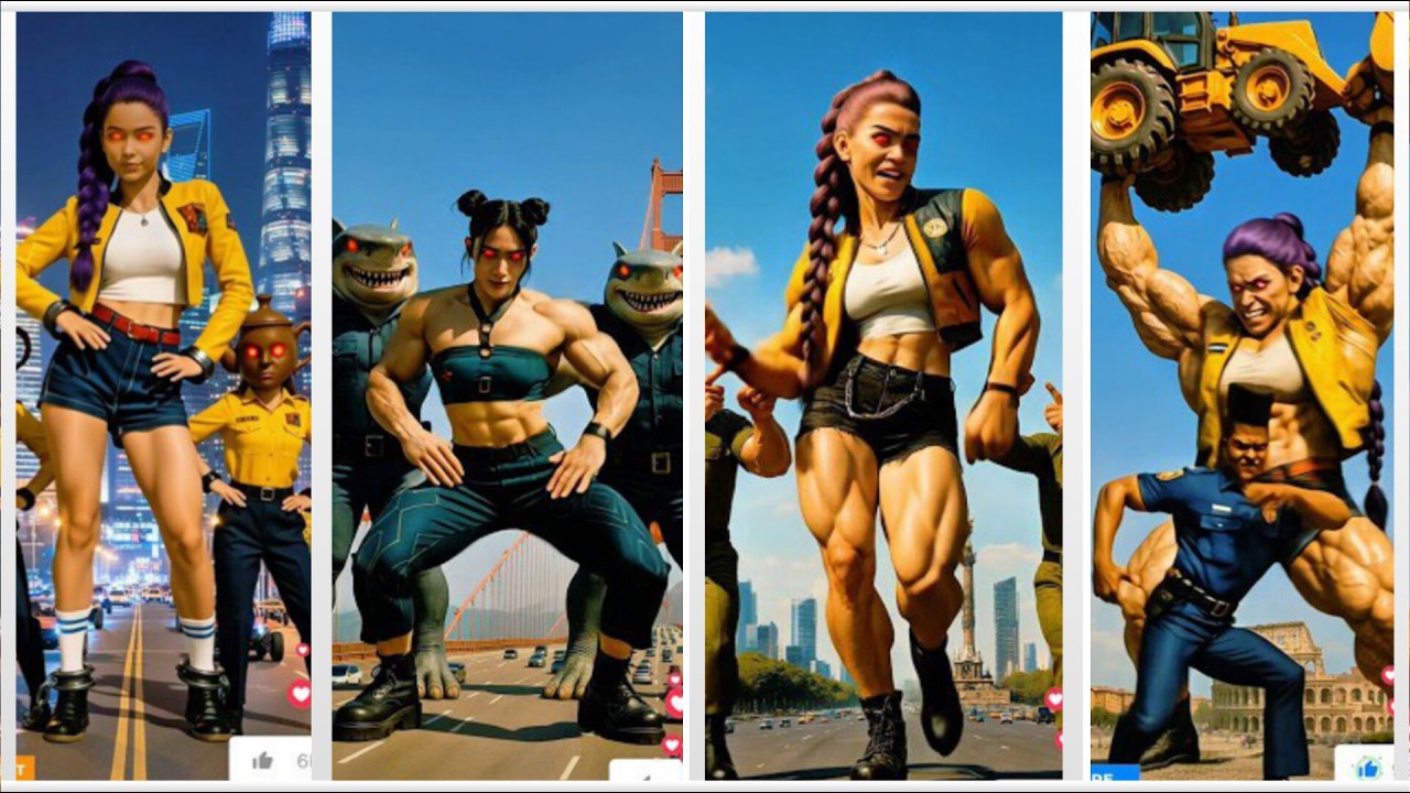 Brainrot kpop demon hunters muscular arrested but he dances #kpop #balerinacappuccino #brainrot