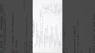 Work done by variable force .