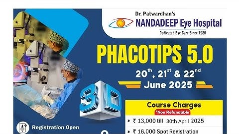 PhacoTips 5.0 announcement  Dr Deepak Megur and Dr Bharathi Megur