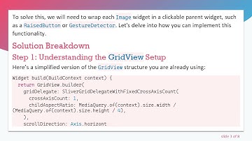 Adding a Clickable Button to a Grid View in Flutter
