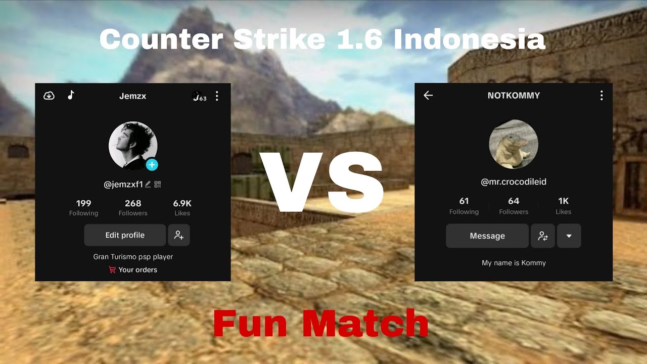 CS 1.6 Indonesia 🇮🇩 | Jemzz VS Kommy (Fun Match)