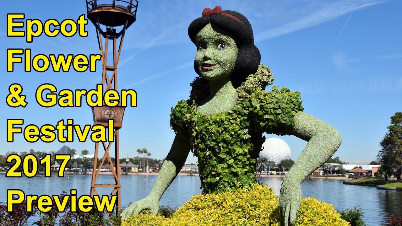 pandas merge Epcot Flower & Garden Festval 2017 Topiary Preview w/Snow White, Anna & Elsa + - Walt Disney World