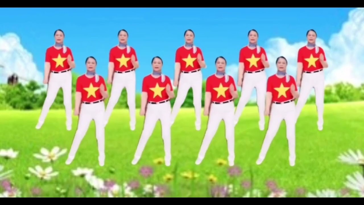 Nhảy 18 bước Trên nền nhạc nối vòng tay lớn BD Đặng lực thị trấn hưng hà Thái Bình 