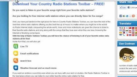 Download Your Country Radio Stations Toolbar