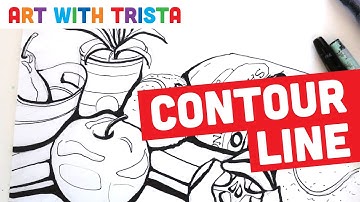 Contour Line Still Life with Volume Drawing Tutorial - Art With Trista