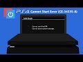 PS4 Slim Cannot Start (CE-34335-8) Cannot access system storage fix