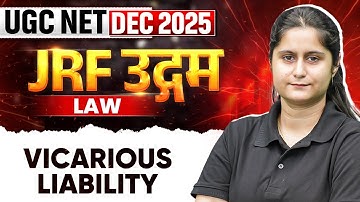 UGC NET Dec 2025 Law | Vicarious Liability | UGC NET Law | Tripti Mam