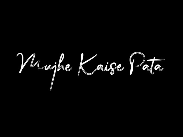 Haathon Mein Ab Tera🥀🥺 | Mujhe Kaise Pata Na Chala💔 | Papon | Blackscreen Status |