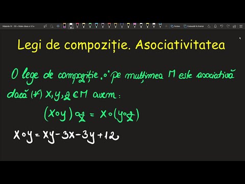 Legi de compozitie Asociativitatea clasa  12  Exercitii(Invata Matematica Usor-Meditatii Online-Bac)