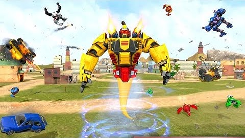 Flying Ghost Robot Car Game: Transform Robot Games