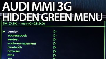 How to enter hidden green menu Audi MMI 3G (A1 A4 A5 A6 A7 A8 Q3 Q5 Q7) secret service mode