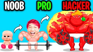 NOOB vs PRO vs HACKER In MUSCLE BOY!? (ALL LEVELS!)