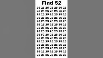 🔍 Can You Find the Hidden Number 52? | Ultimate Challenge! 🔢
