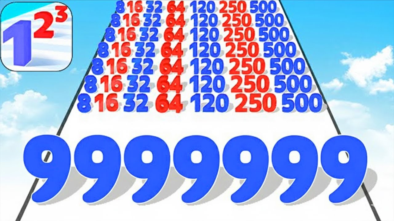 New Viral Mobile Game 2025 – Number Run 3D Satisfying Gameplay All Levels