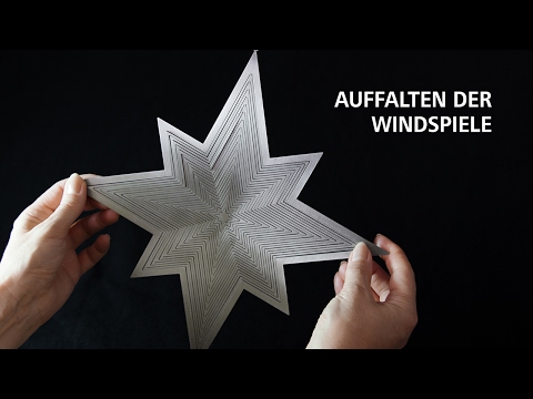 Edelstahl Windspiel von Designerstahl individuell auffalten