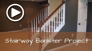 How to Install a Basement Stairway Banister with Newel Post (Complete Detailed Training)