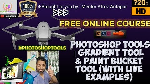 PHOTOSHOP TOOLS | GRADIENT TOOL | PAINT BUCKET TOOL | GRADIENT OVERLAY | PHOTOSHOP IN HINDI | DESIGN